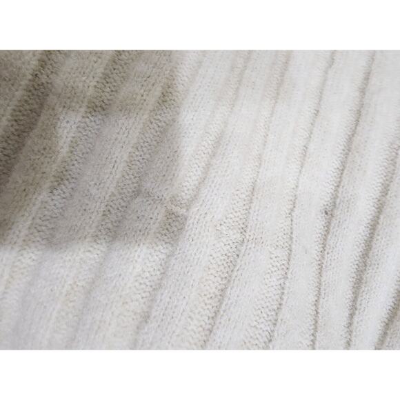 H&M Women's Long Wool blend Rib Sweater Dress Ivory Size Small Midi Long Sleeve - Picture 6 of 7